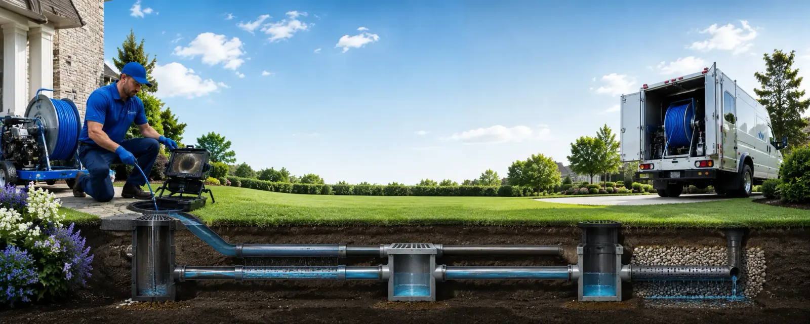 Outdoor drain cleaning information for New Stanton, PA